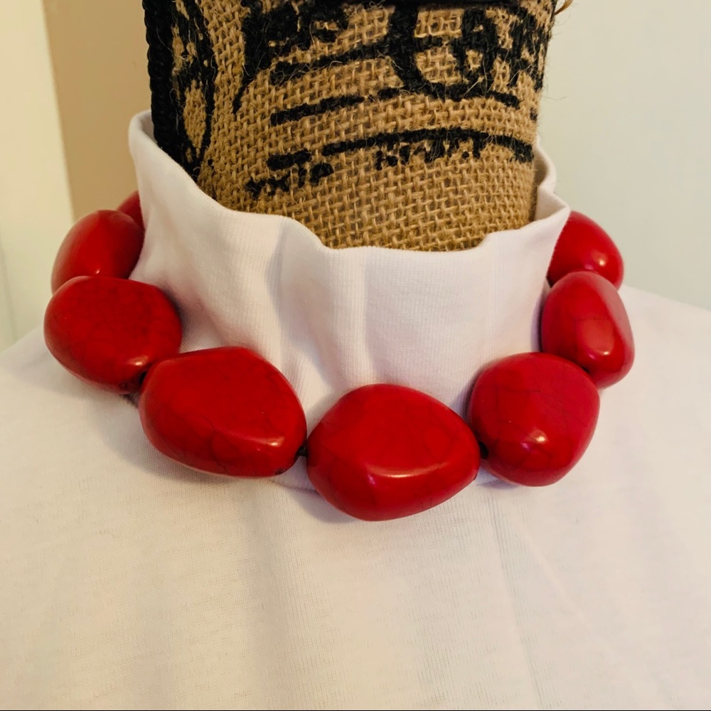 Chaps Ralph Lauren Faux Howlite Choker - Picture 2 of 3